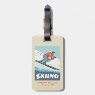 Étiquette À Bagage Ski est croire Retro Print