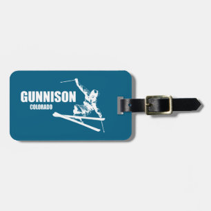 Étiquette À Bagage Skieur de Gunnison Colorado