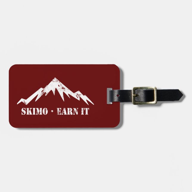 Étiquette À Bagage Skimo, Gagnez-Le (Devant horizontal)