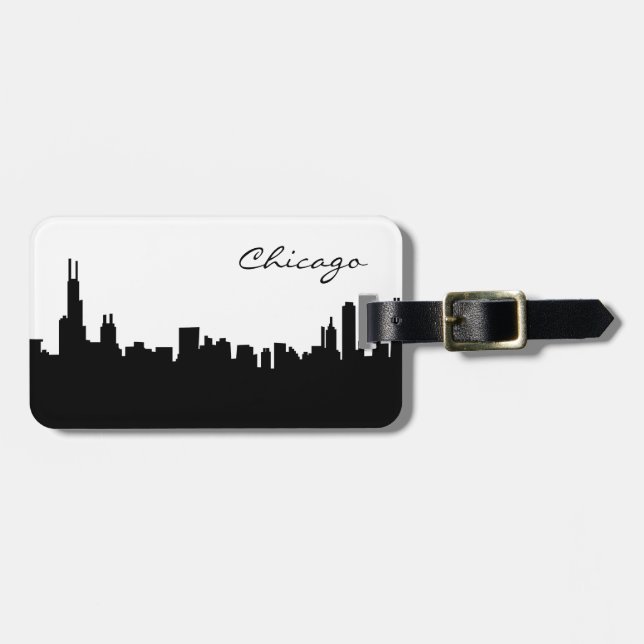 Étiquette À Bagage Skyline de l'Illinois (Devant horizontal)