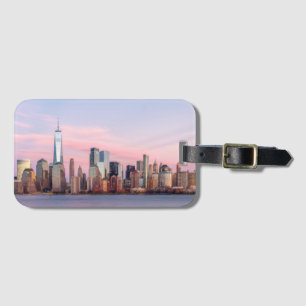 Étiquette À Bagage Skyline du soir de New York