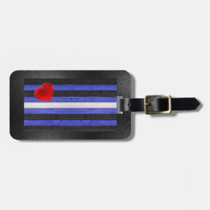 Étiquette À Bagage SlipperyJoe's Gay Leather Pride drapeau royal noir