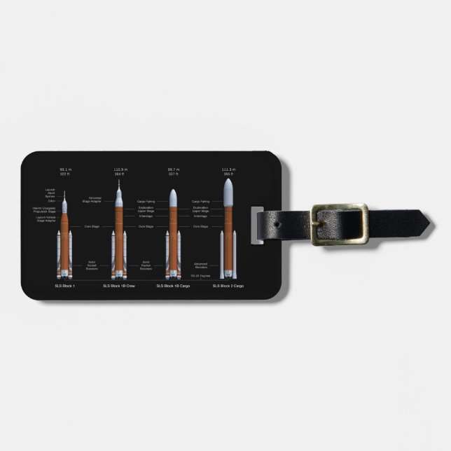 Étiquette À Bagage SLS Space Launch System Rockets (Devant horizontal)