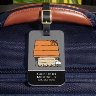 Étiquette À Bagage Snoopy Halloween Spider Web Doghouse