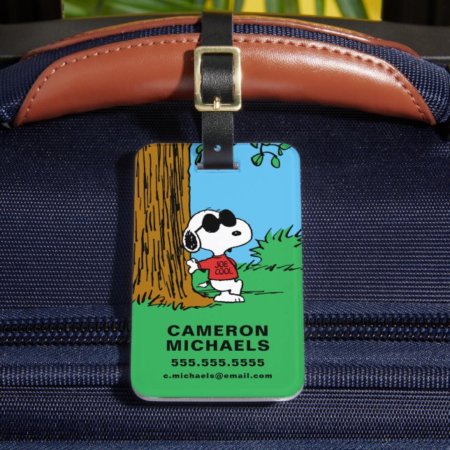 Étiquette À Bagage Snoopy "Joe Cool" debout (Insitu Rectoal 2)