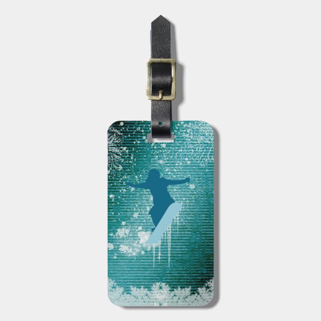 Étiquette À Bagage Snowboard (Devant Vertical)