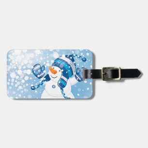 Étiquette À Bagage Snowman
