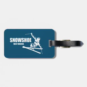 Étiquette À Bagage Snowshoe Mountain West Virginia Skier