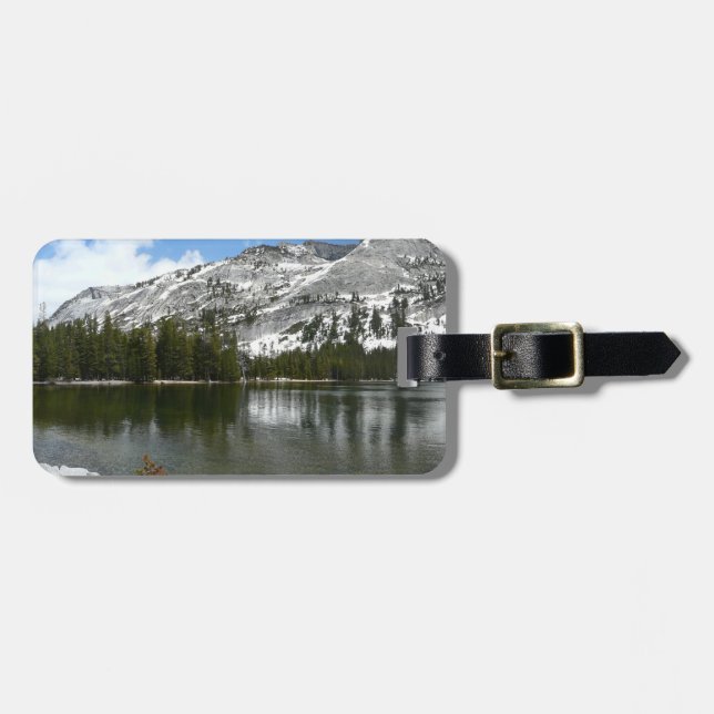 Étiquette À Bagage Snowy Tenaya Lake Yosemite National Park Photo (Devant horizontal)