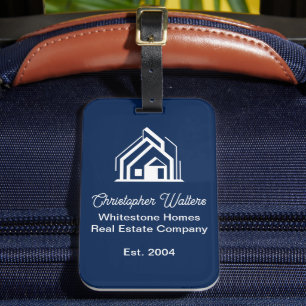 Étiquette À Bagage Société immobilière Navy Blue Realtor personnalisé
