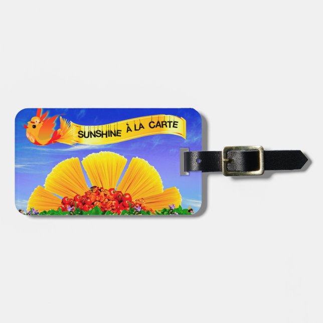 ÉTIQUETTE À BAGAGE SOLEIL ALA CARTE ! (Devant horizontal)