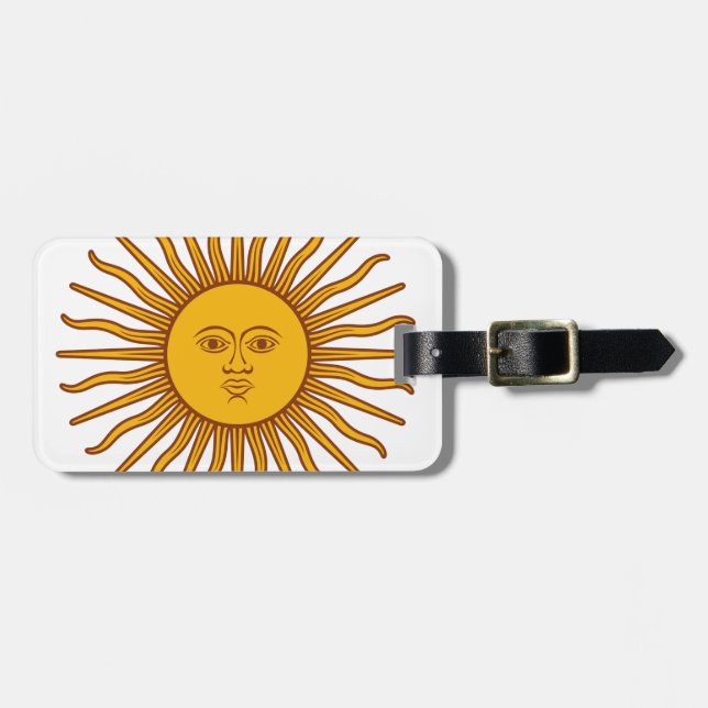 Étiquette À Bagage Soleil de visage au soleil - (Devant horizontal)