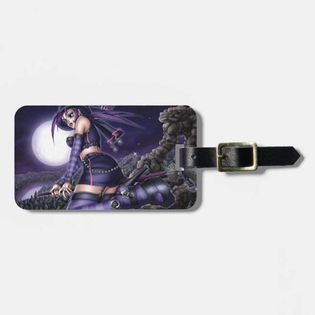 Étiquette À Bagage Sorcière d'Anime de Goth (Devant horizontal)