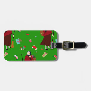 Étiquette À Bagage sorcière de noël Befana