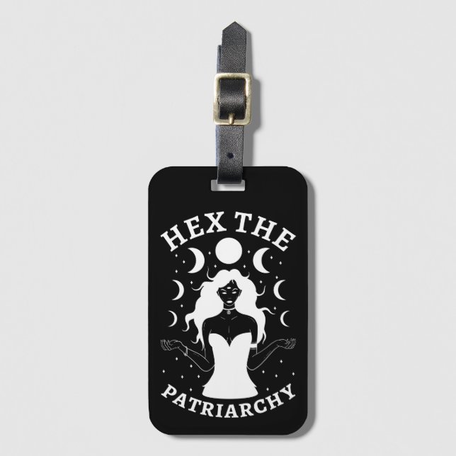 Étiquette À Bagage Sorcière féministe - Hex le patriarcat II (Devant Vertical)