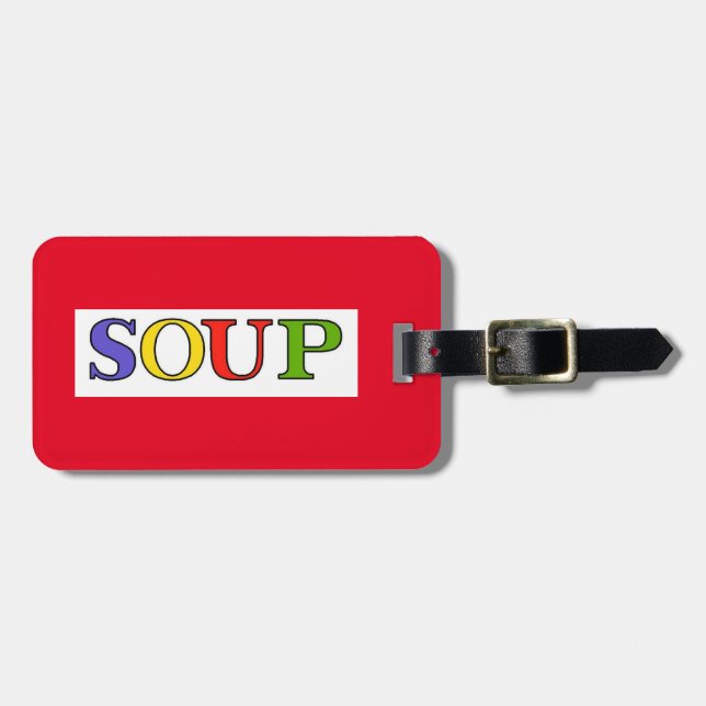ÉTIQUETTE À BAGAGE SOUPE (Devant horizontal)