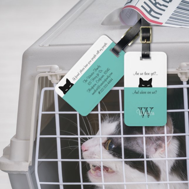 Étiquette À Bagage Sournois Chat Où sommes-nous Léger Sac pour Transp (Créateur téléchargé)