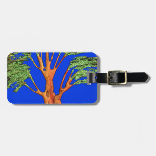 Étiquette À Bagage Sous le ciel bleu : La collection d'arbres Acacia