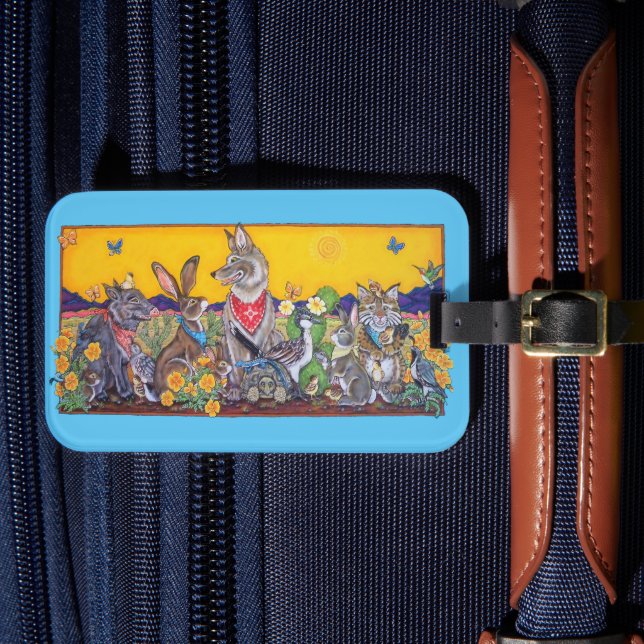 Étiquette À Bagage Southwest Animals Coyote Roadrunner Desert Bagages (Insitu Rectoal 4)