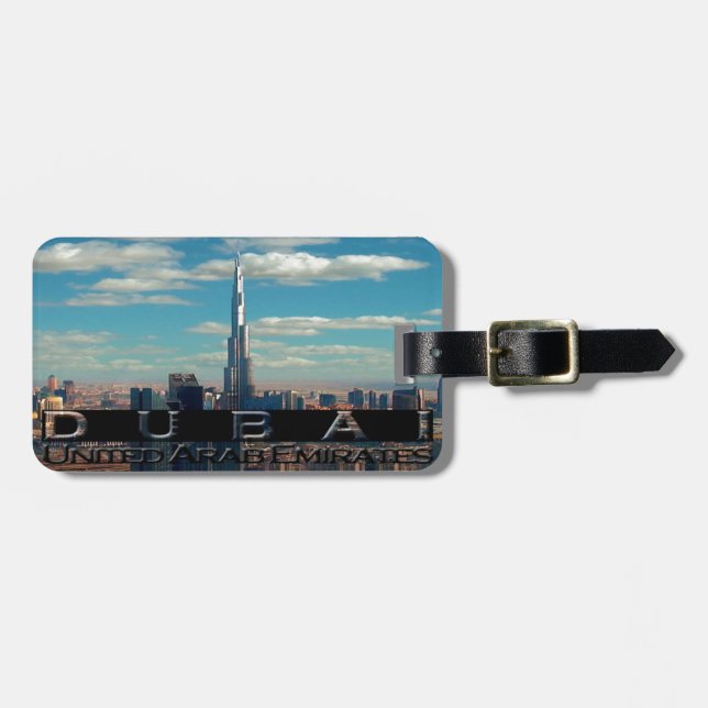 Étiquette À Bagage Souvenir de Dubaï UAE (Devant horizontal)
