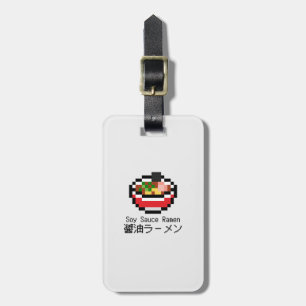 Étiquette À Bagage Soy Sauce Ramen Art Pixel Rétro