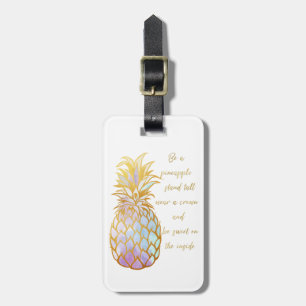 Étiquette À Bagage Soyez une étiquette de bagage d'ananas
