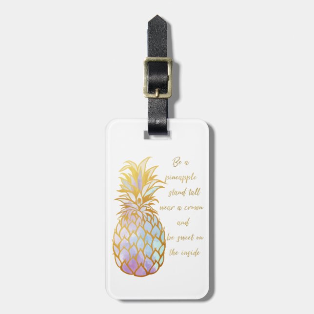 Étiquette À Bagage Soyez une étiquette de bagage d'ananas (Devant Vertical)