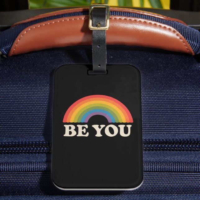 Étiquette À Bagage Soyez vous gay Lesbian Pride LGBTQ Ally Rainbow Re (Insitu Rectoal 2)