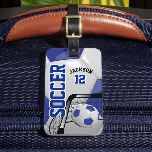 Étiquette À Bagage Sport Football - Bleu (Insitu Rectoal 2)