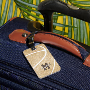 Étiquette À Bagage sport monogrammed cadeaux filles or basket-ball