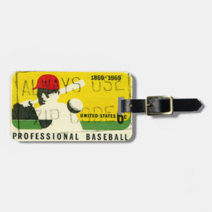 Étiquette À Bagage Sports de baseball rétro