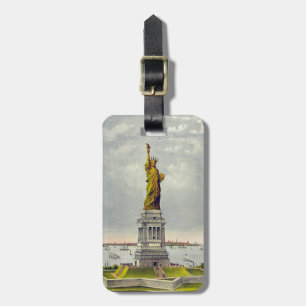 Étiquette À Bagage Statue de la Liberté vintage voyage à New York