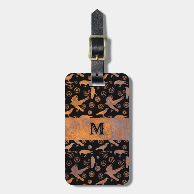 Étiquette À Bagage Steampunk Rusty (Devant Vertical)