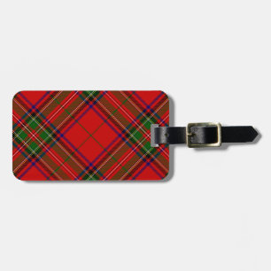 Étiquette À Bagage Stewart / Stuart tartan rouge vert plaid