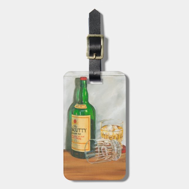 Étiquette À Bagage Still Life with Scotch par Jennifer Goldberger (Devant Vertical)