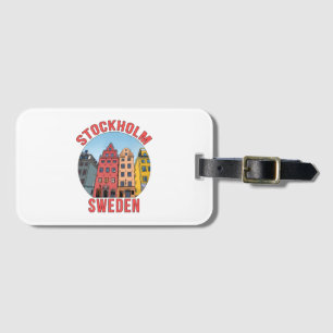 Étiquette À Bagage Stockholm Suède