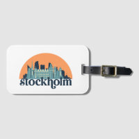 Stockholm Suède City Skyline Retro Cityscape Art