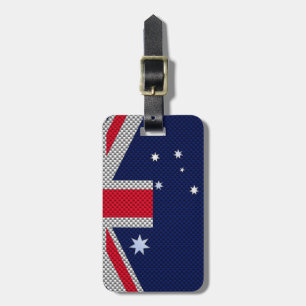 Étiquette À Bagage Style australien de chrome de fibre de carbone de