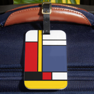 Étiquette À Bagage Style Mondrian Design d'art Abstrait moderne