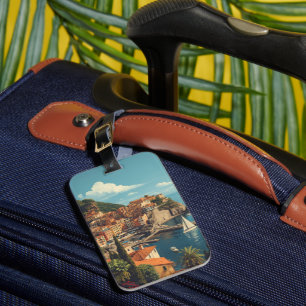 Étiquette À Bagage Style Vintage Portofino Gênes Italie