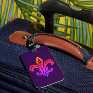 Étiquette À Bagage "Stylized Fleur-de-lis" Luggage Tag