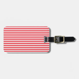 Étiquette À Bagage Sucre de canne rouge et blanc simple horizontal tr