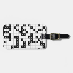 Étiquette À Bagage sudoku noir blanc