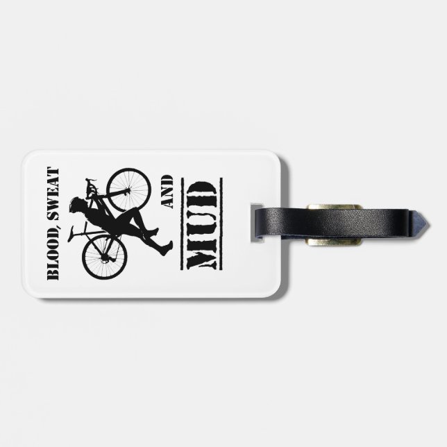 Étiquette À Bagage Sueur De Sang Et Cyclocross De Boue (Dos horizontal)