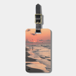 Étiquette À Bagage Sunrise sur la côte du Texas, personnalisée