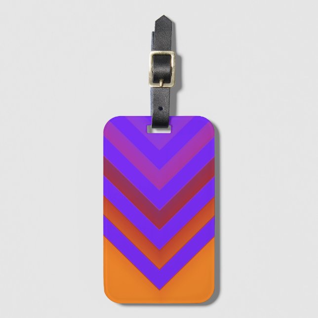 Étiquette À Bagage Sunset Chevron (Devant Vertical)