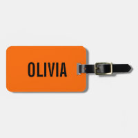 Sunset Orange Nom moderne | Minimaliste tendance