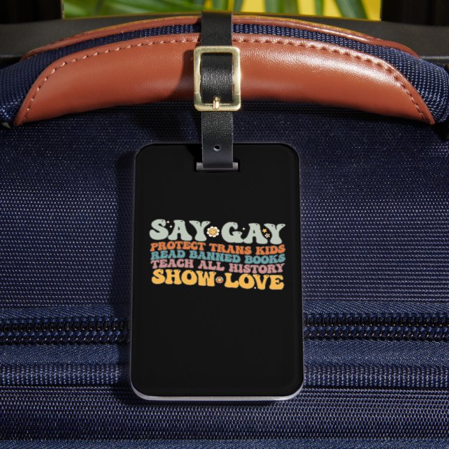 Étiquette À Bagage Super LGBT Disent Gay Protéger Trans Enfants Lire  (Insitu Rectoal 2)