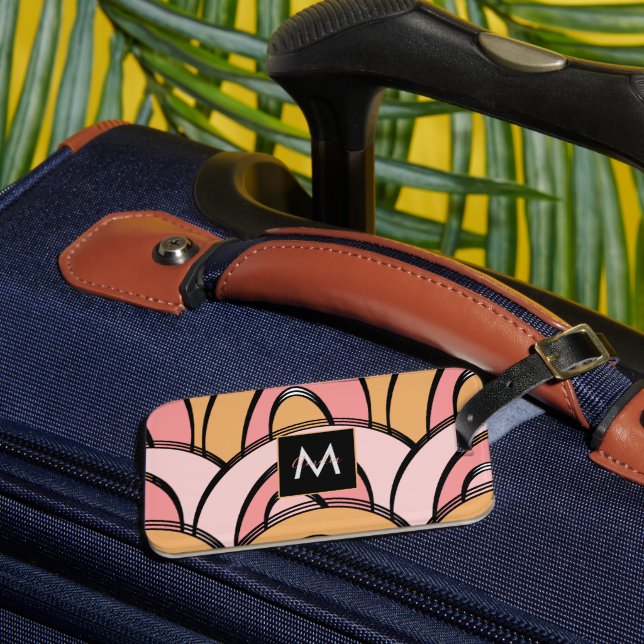 Étiquette À Bagage Super Rainbows Motif rose orange (Insitu Rectoal 3)