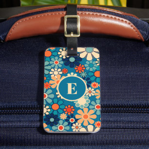 Étiquette À Bagage Super Retro Garden Floral 60s les années 70 Person